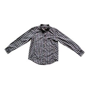 prAna Archer Plaid Long Sleeve Faux Pearl Snap Shirt Size SML